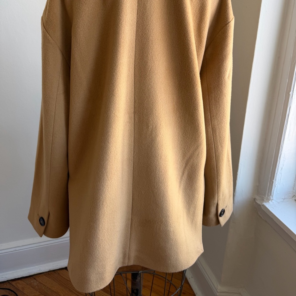 Women's Camel Pea Coat with Button Front New with tags - Picture 2 of 7